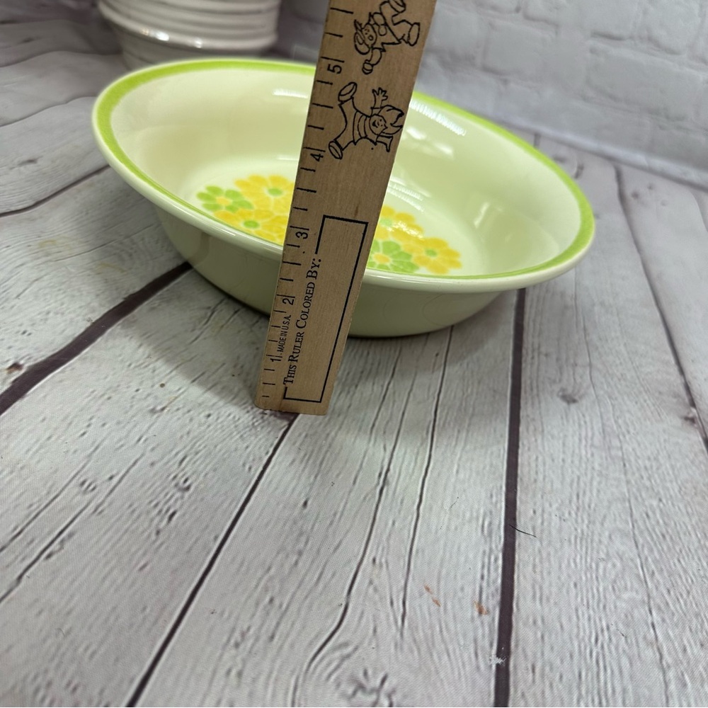 vtg picnic by Franciscan Earthenware 9" round vegetable bowl retro floral EUC - Picture 3 of 6